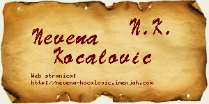 Nevena Kočalović vizit kartica